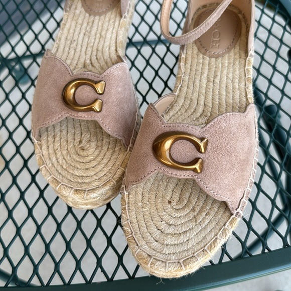 Coach Women\'s Dillon Suede Espadrilles - Taupe - 8 NWOT